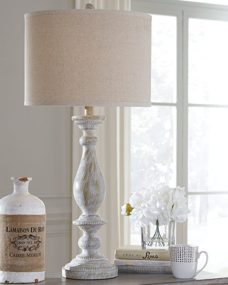 Furniture City Houma - Ashley Furniture - Bernadate Table Lamp (Set of 2) - Poly Table Lamp (Set of 2) - L235344