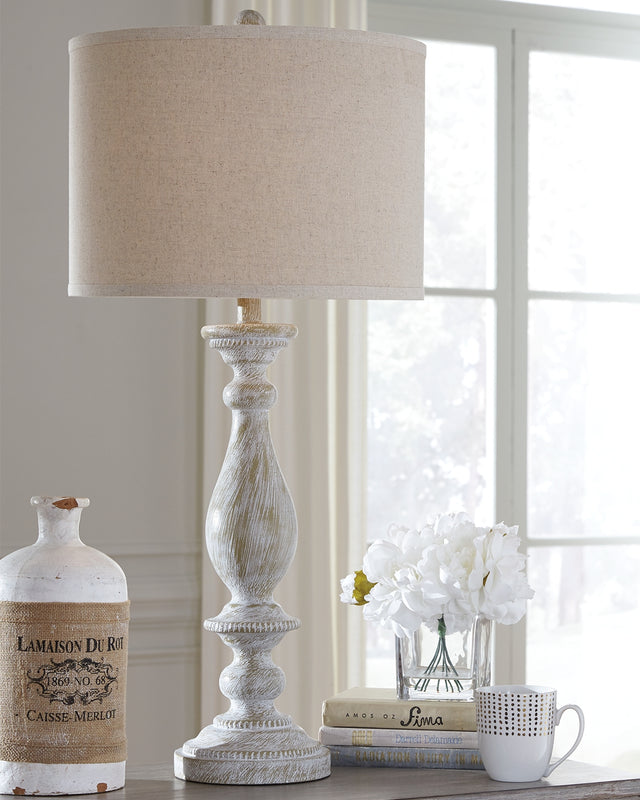 Furniture City Houma - Ashley Furniture - Bernadate Table Lamp (Set of 2) - Poly Table Lamp (Set of 2) - L235344
