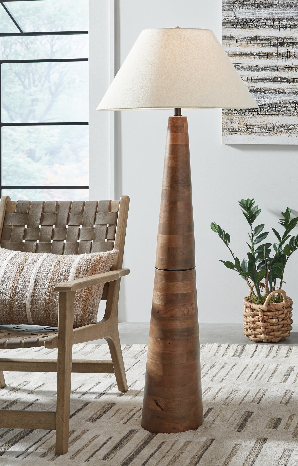 Furniture City Houma - Ashley Furniture - Danset Floor Lamp - Wood Floor Lamp (1/CN) - L329101
