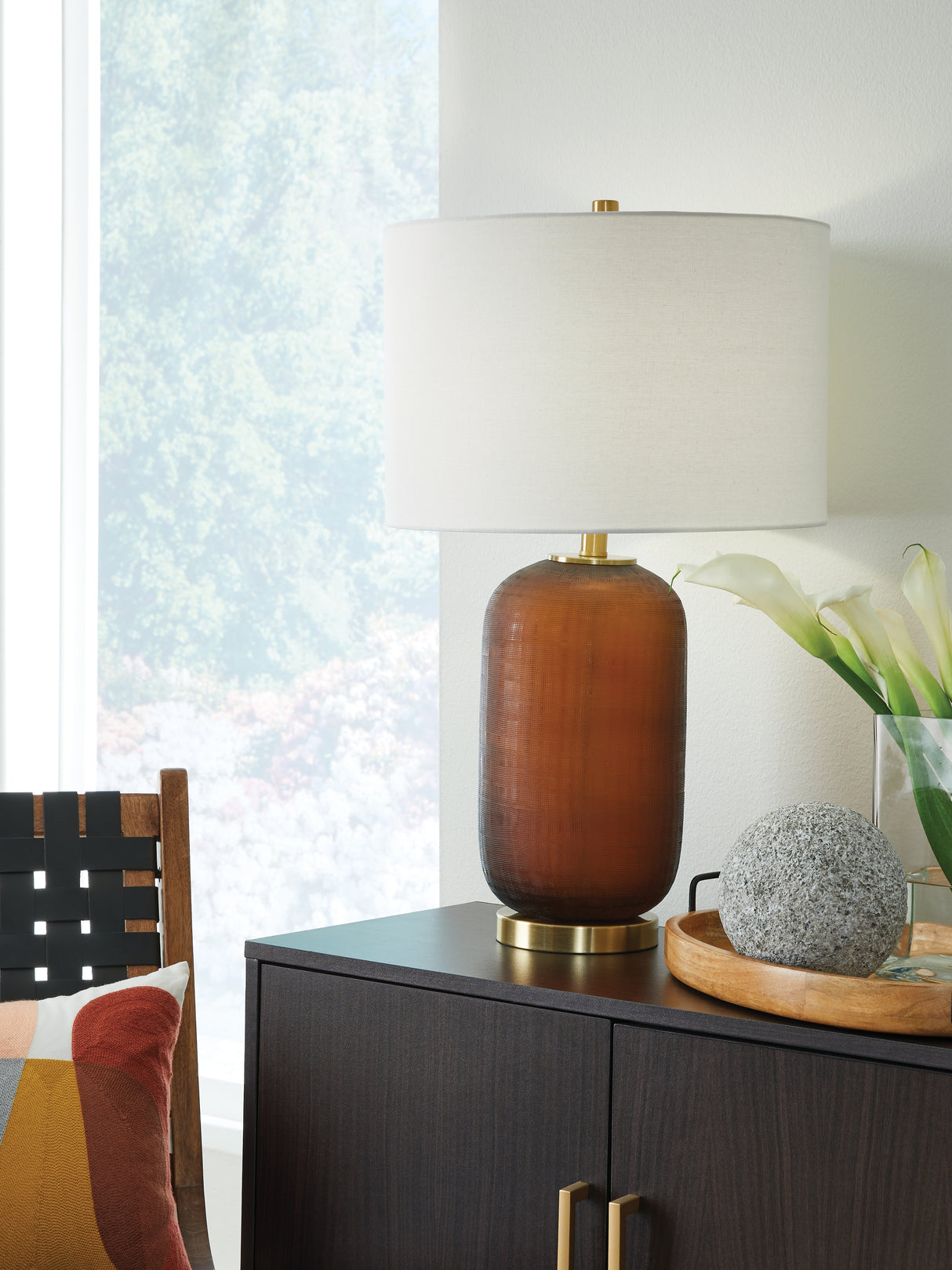 Furniture City Houma - Ashley Furniture - Farberman Table Lamp - Glass Table Lamp (1/CN) - L430864