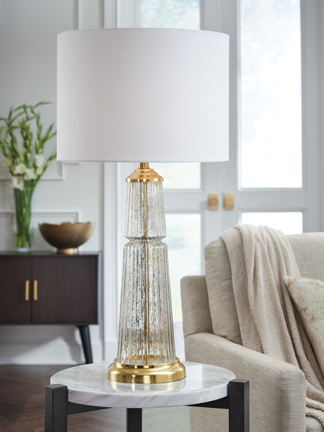 Furniture City Houma - Ashley Furniture - Bakersboro Table Lamp - Glass Table Lamp (1/CN) - L430884