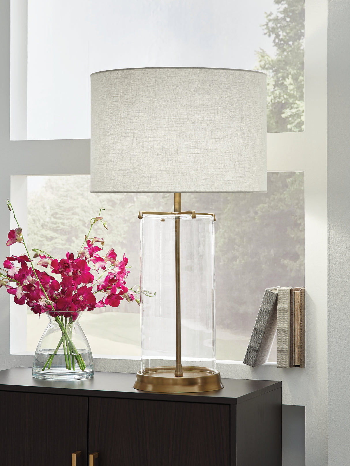 Furniture City Houma - Ashley Furniture - Gizeh Table Lamp - Glass Table Lamp (1/CN) - L430954
