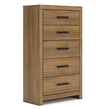 Furniture City Houma - Ashley Furniture - Broachmyn Chest of Drawers - Five Drawer Chest / Auburn - PCB1116-46