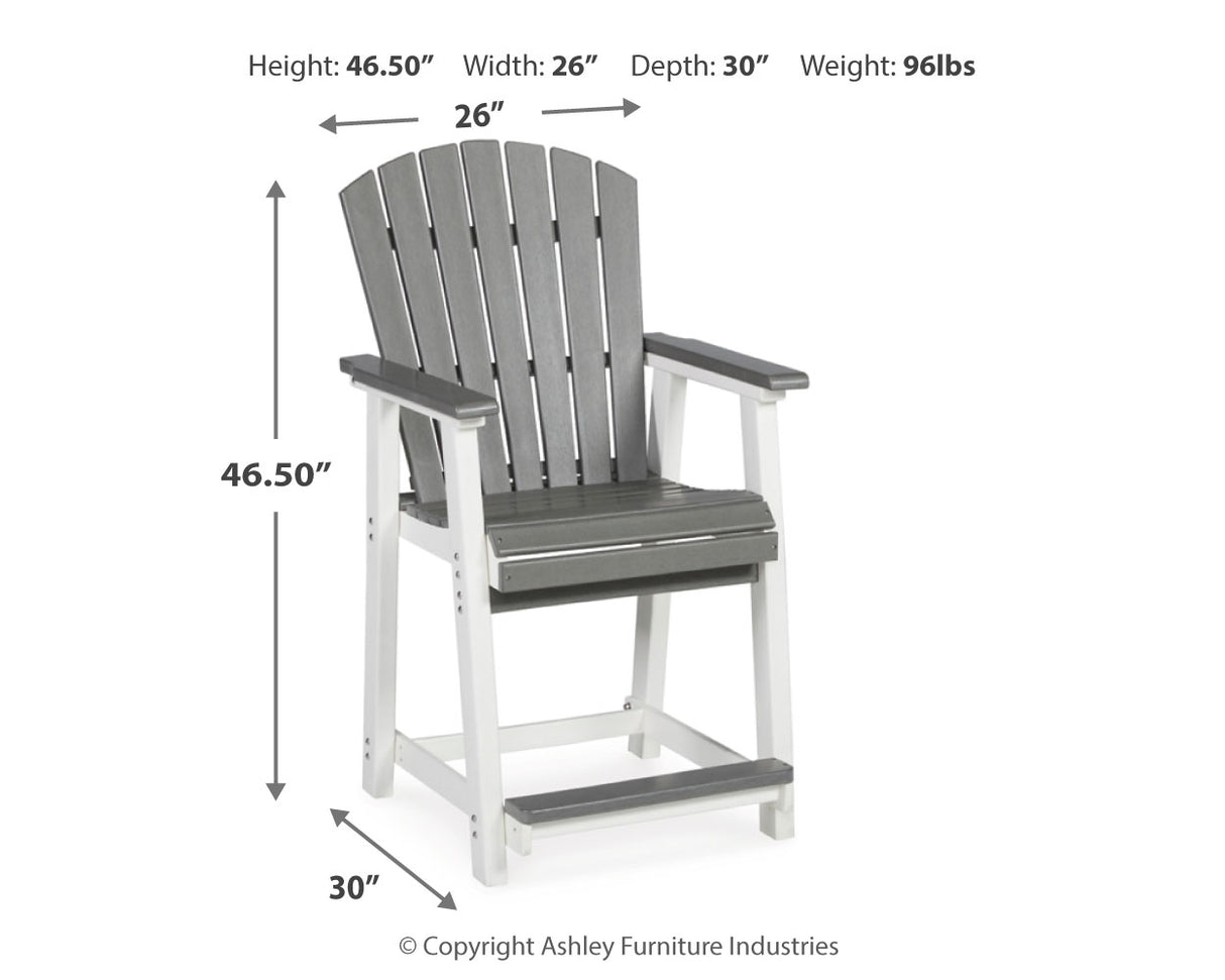 Transville Outdoor Counter Height Bar Stool (Set of 2)
