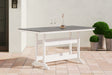 Furniture City Houma - Ashley Furniture - Transville Outdoor Counter Height Dining Table - RECT COUNTER TABLE W/UMB OPT - P210-642