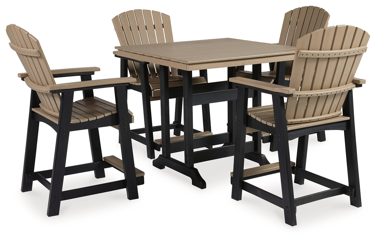 Furniture City Houma - Ashley Furniture - Fairen Trail Outdoor Counter Height Dining Table with 4 Barstools - Outdoor Counter Height Dining Table with 4 Barstools - P211P3