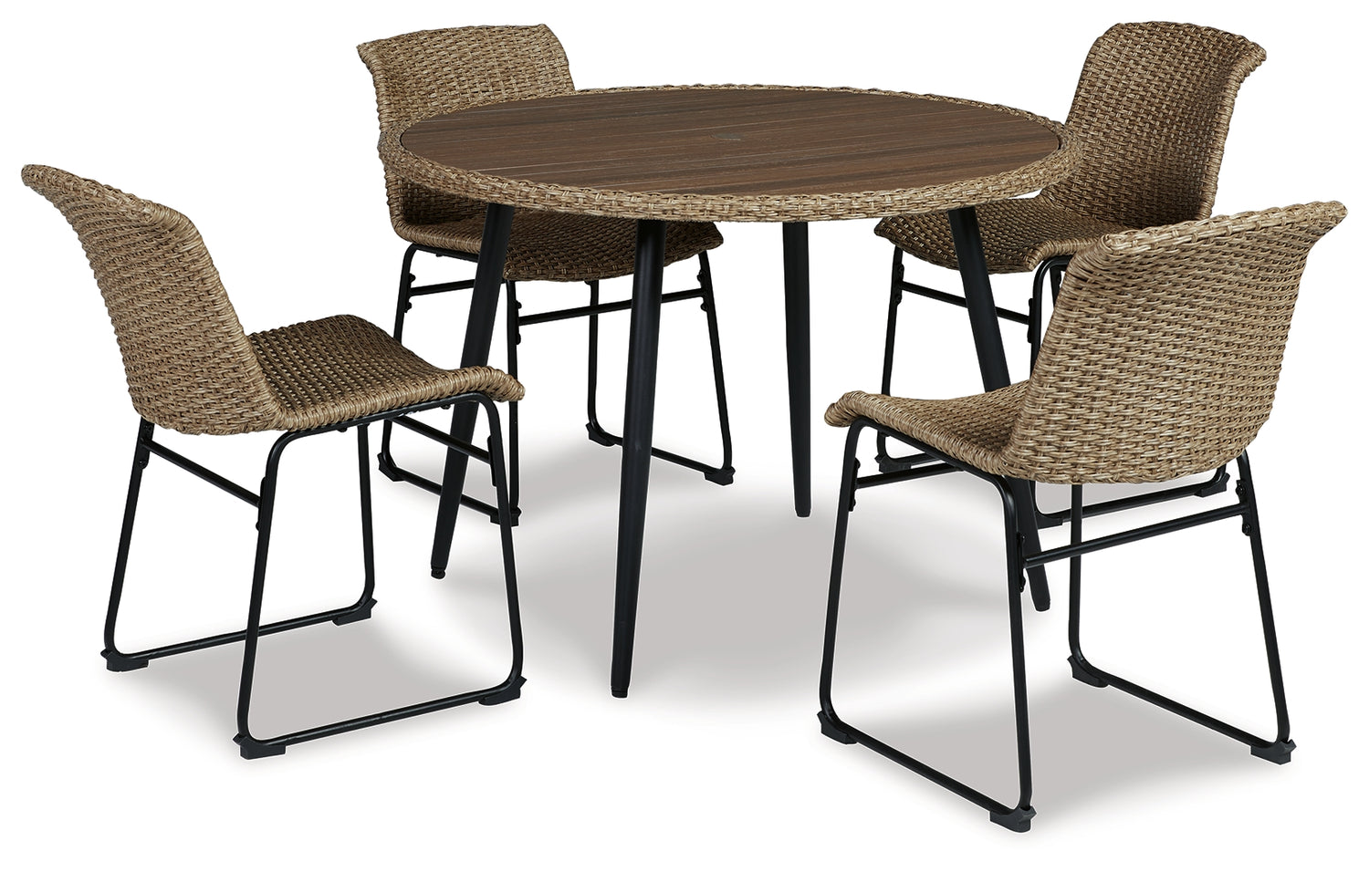 Furniture City Houma - Ashley Furniture - Amaris Outdoor Dining Table with 4 Chairs - Outdoor Dining Table with 4 Chairs - P369P1