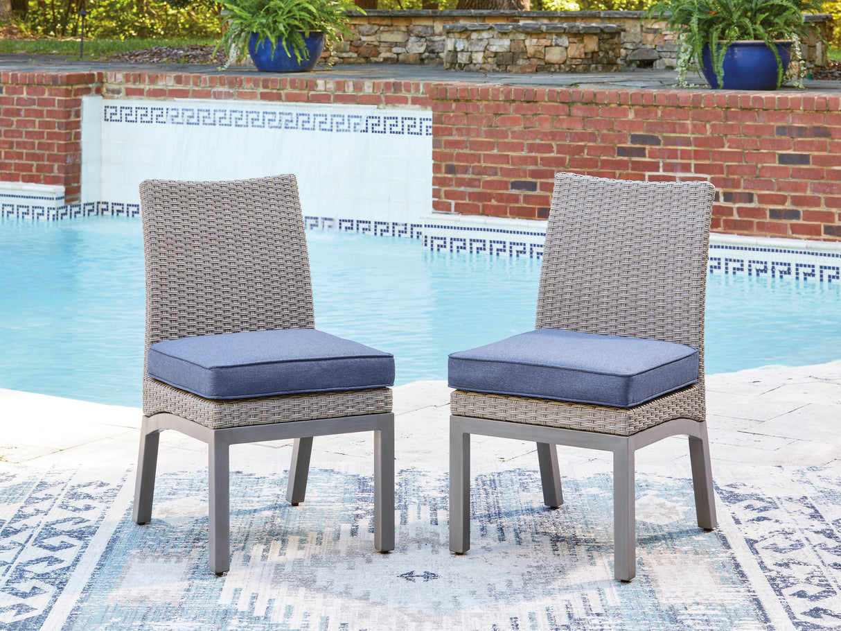 Furniture City Houma - Ashley Furniture - Half Moon Beach Outdoor Side Chair with Cushion (Set of 2) - Side Chair with Cushion (Set of 2) - PCP418-601