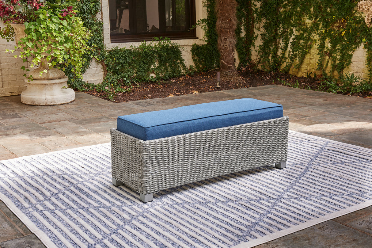 Furniture City Houma - Ashley Furniture - Naples Beach Outdoor Bench with Cushion - Bench with Cushion - P439-600
