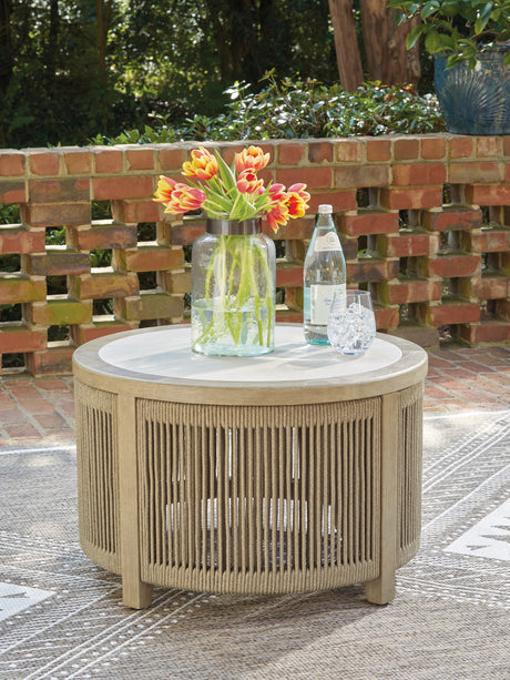 Furniture City Houma - Ashley Furniture - Spooners Cove Outdoor Coffee Table - Round Cocktail Table - PCP469-708