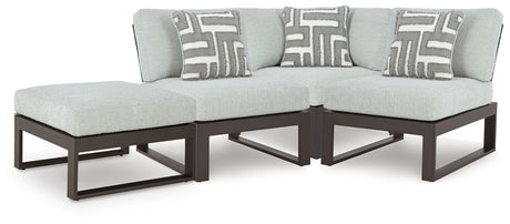 Furniture City Houma - Ashley Furniture - Beachloft 4-Piece Outdoor Sectional - 4-Piece Outdoor Sectional - P490P7
