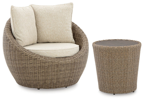 Furniture City Houma - Ashley Furniture - Danson 2 Swivel Lounge Chairs and End Table - 2 Swivel Lounge Chairs and End Table - P505P1