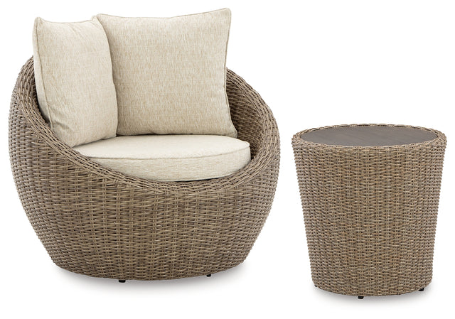 Furniture City Houma - Ashley Furniture - Danson 2 Swivel Lounge Chairs and End Table - 2 Swivel Lounge Chairs and End Table - P505P1