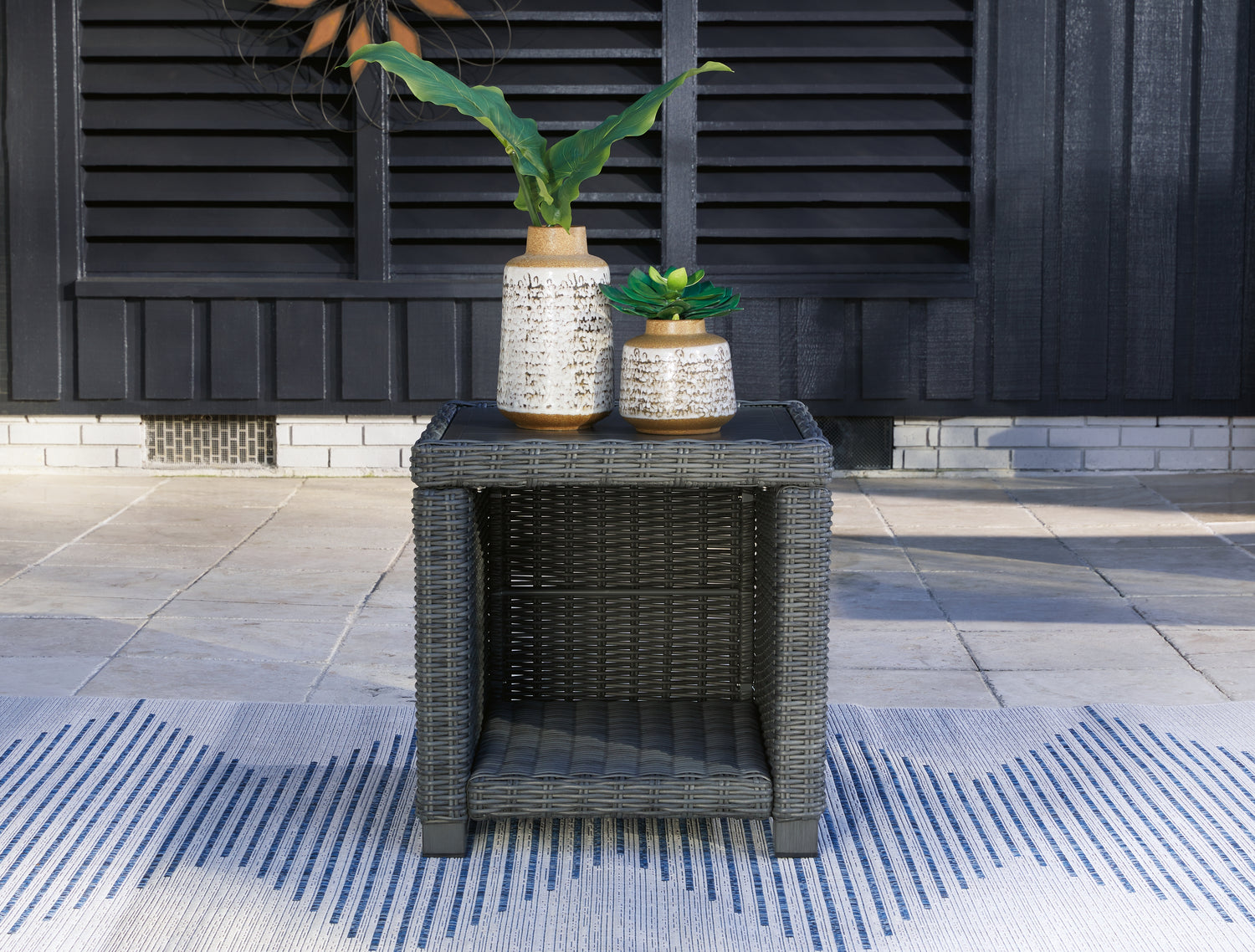 Furniture City Houma - Ashley Furniture - Elite Park Outdoor End Table - Square End Table - P518-702