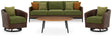 Furniture City Houma - Ashley Furniture - Horizon Hall Outdoor Sofa, 2 Lounge Chairs, Ottoman and Coffee Table - Outdoor Sofa, 2 Lounge Chairs, Ottoman and Coffee Table - P572P3