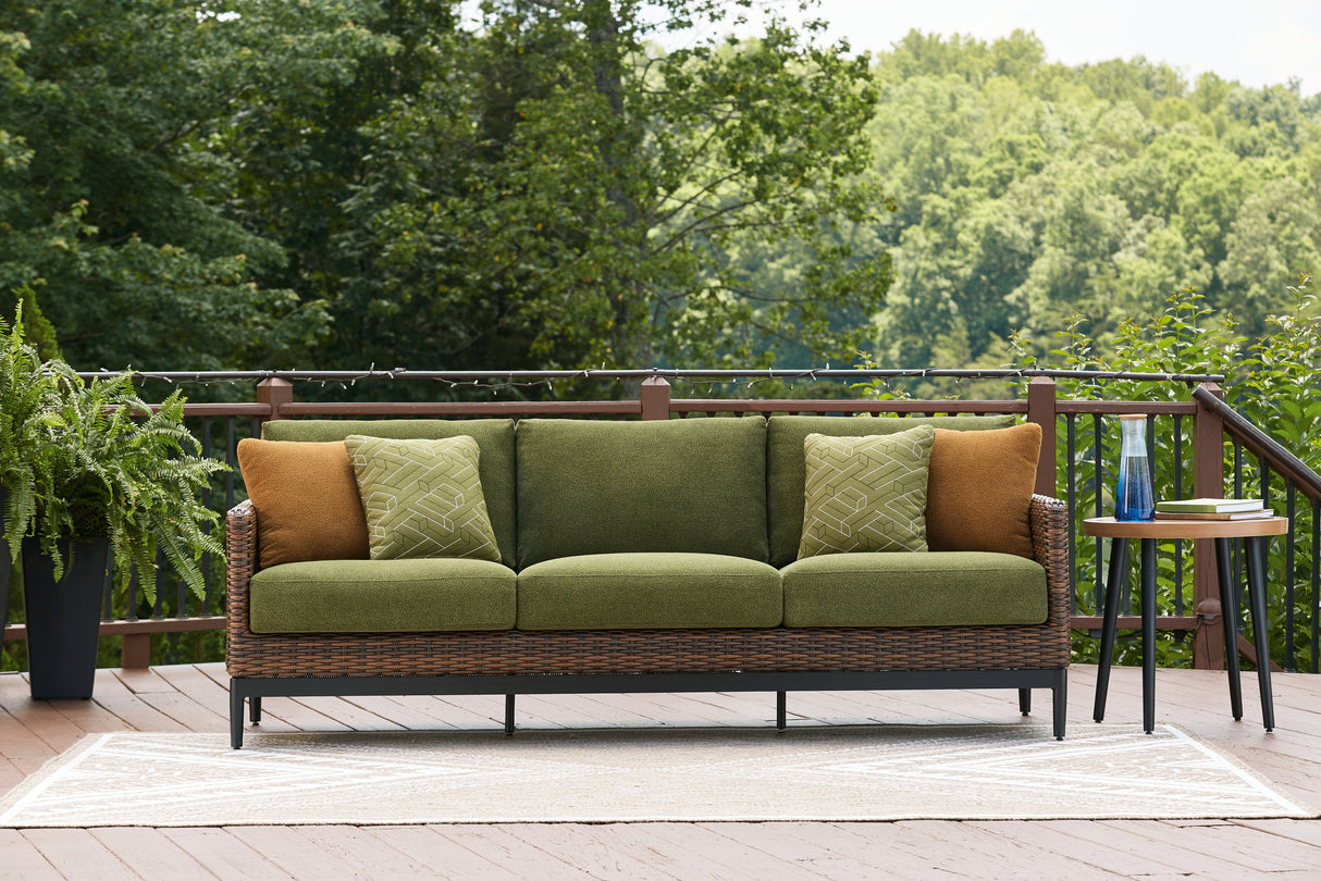 Furniture City Houma - Ashley Furniture - Horizon Hall Outdoor Sofa with Cushion - Sofa with Cushion - P572-838