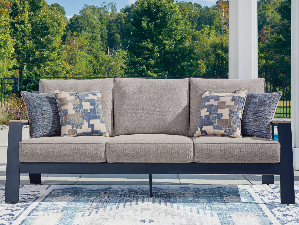 Furniture City Houma - Ashley Furniture - East Beach Outdoor Sofa with Cushion - Sofa with Cushion - PCP587-838