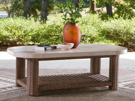 Furniture City Houma - Ashley Furniture - Dolan Creek Outdoor Coffee Table - Rectangular Cocktail Table - PCP610-701