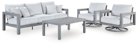 Furniture City Houma - Ashley Furniture - Hurley Park Outdoor Sofa, 2 Lounge Chairs and Coffee Table - Outdoor Sofa, 2 Lounge Chairs and Coffee Table - PCP695P2