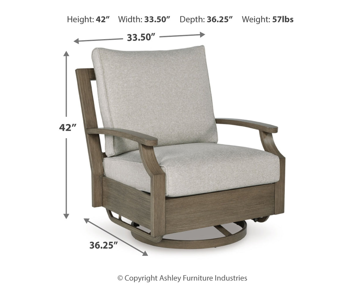 Rainier Ranch Outdoor Swivel Glider Chair with Cushion
