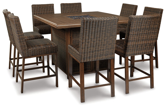 Furniture City Houma - Ashley Furniture - Paradise Trail Outdoor Counter Height Dining Table with 6 Barstools - Outdoor Counter Height Dining Table with 6 Barstools - P750P6