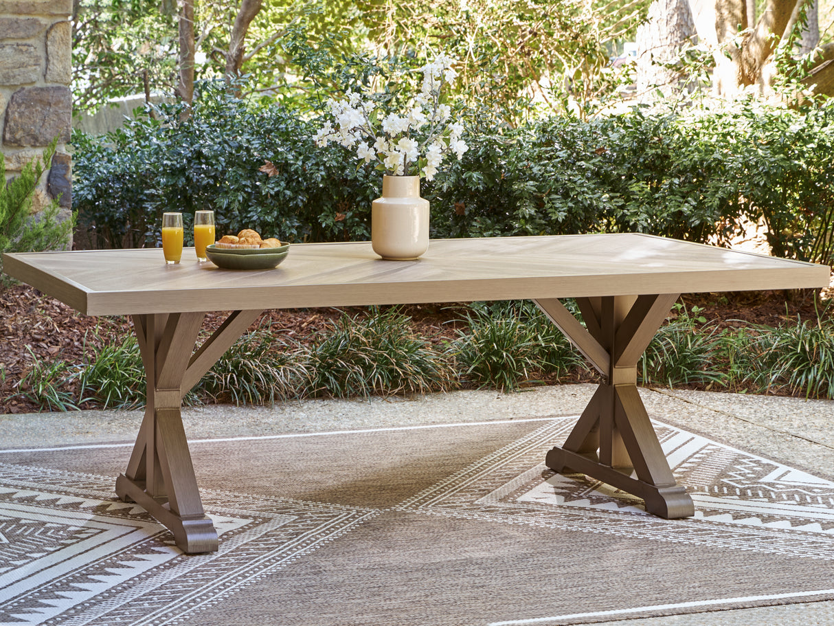 Furniture City Houma - Ashley Furniture - Laguna Heights Outdoor Dining Table - RECT Dining Table w/UMB OPT - PCP790-625