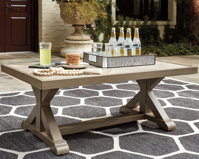 Furniture City Houma - Ashley Furniture - Beachcroft Outdoor Coffee Table - Rectangular Cocktail Table - P791-701