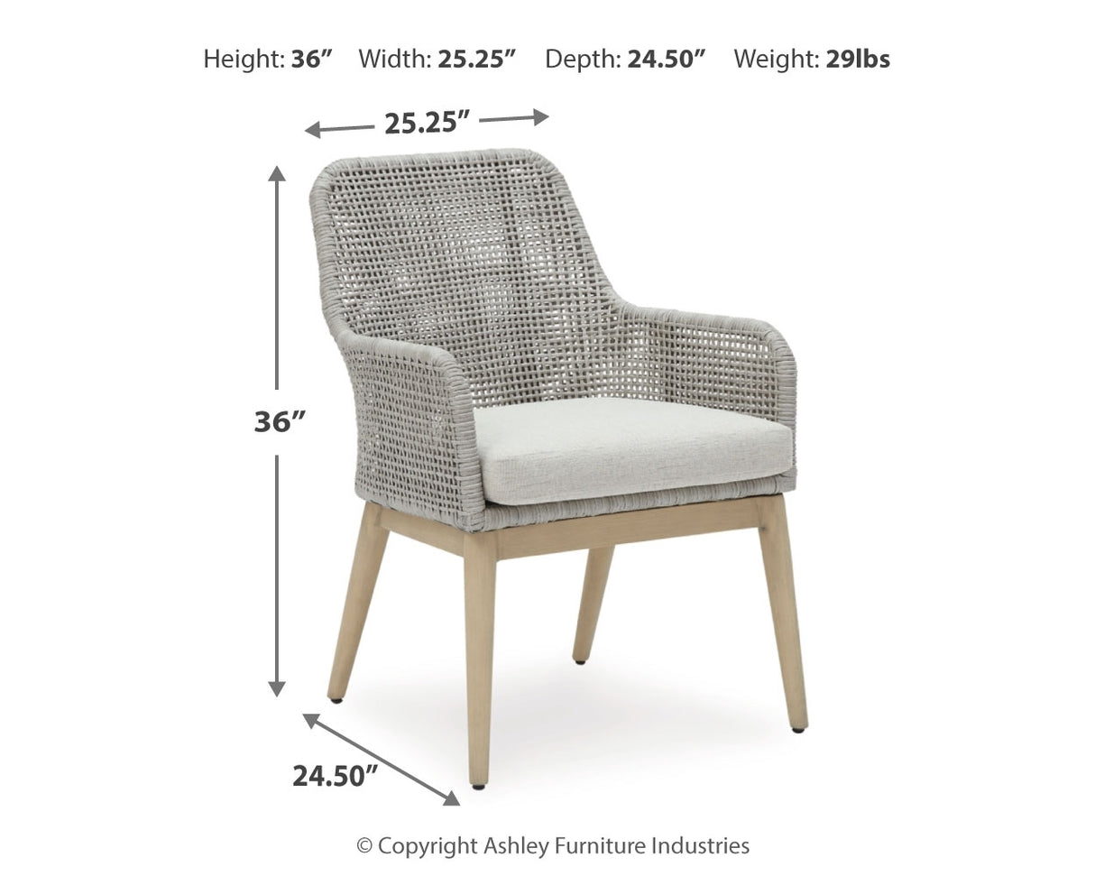 Seton Creek Outdoor Dining Arm Chair (Set of 2)