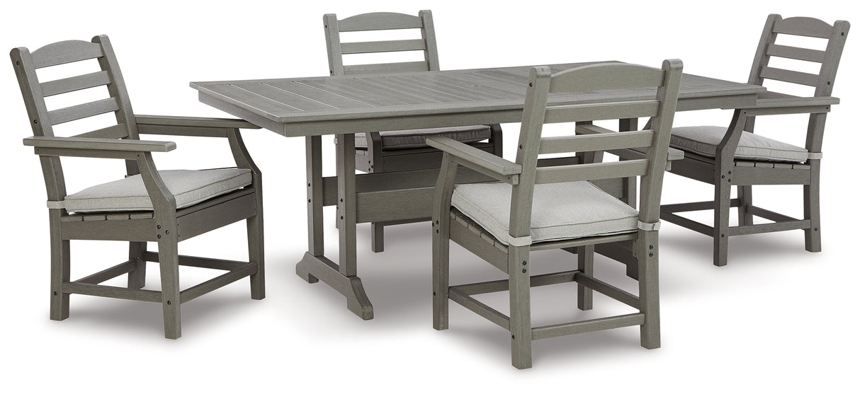 Furniture City Houma - Ashley Furniture - Visola Outdoor Dining Table with 4 Chairs - Outdoor Dining Table with 4 Chairs - P802P4