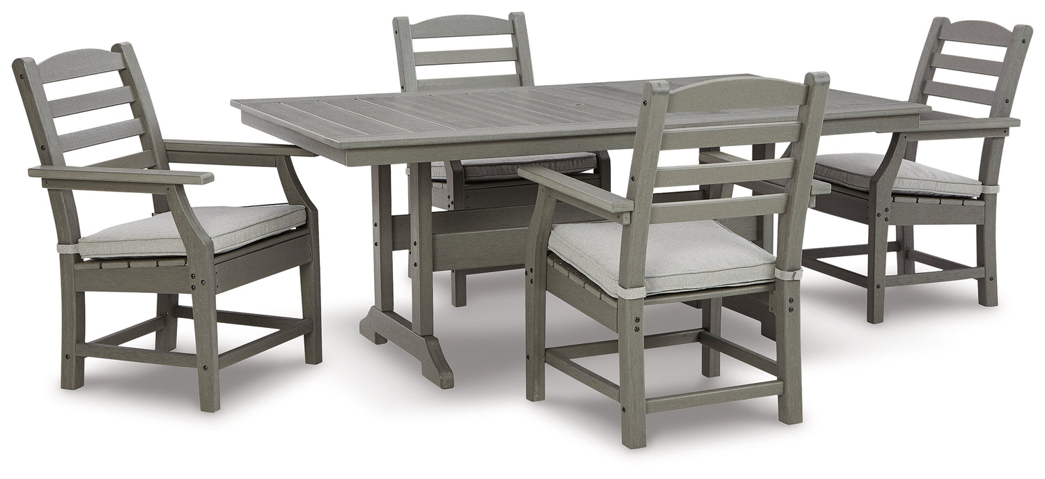 Furniture City Houma - Ashley Furniture - Visola Outdoor Dining Table with 4 Chairs - Outdoor Dining Table with 4 Chairs - P802P4