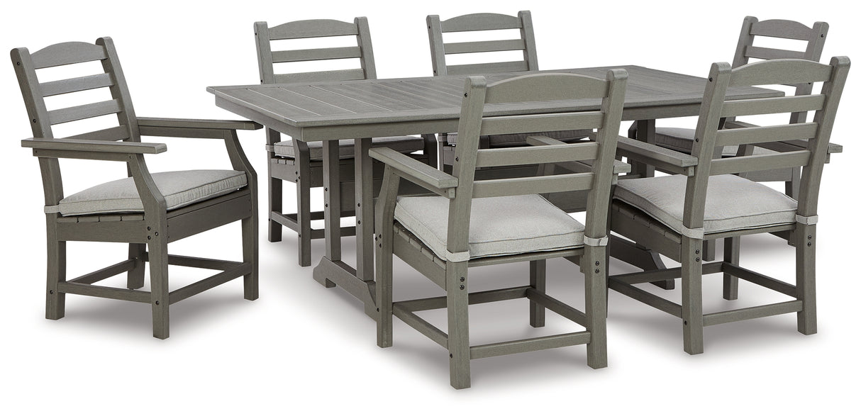 Furniture City Houma - Ashley Furniture - Visola Outdoor Dining Table with 6 Chairs - Outdoor Dining Table with 6 Chairs - P802P3