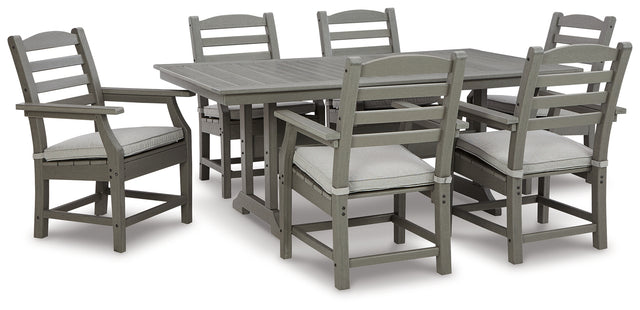 Furniture City Houma - Ashley Furniture - Visola Outdoor Dining Table with 6 Chairs - Outdoor Dining Table with 6 Chairs - P802P3