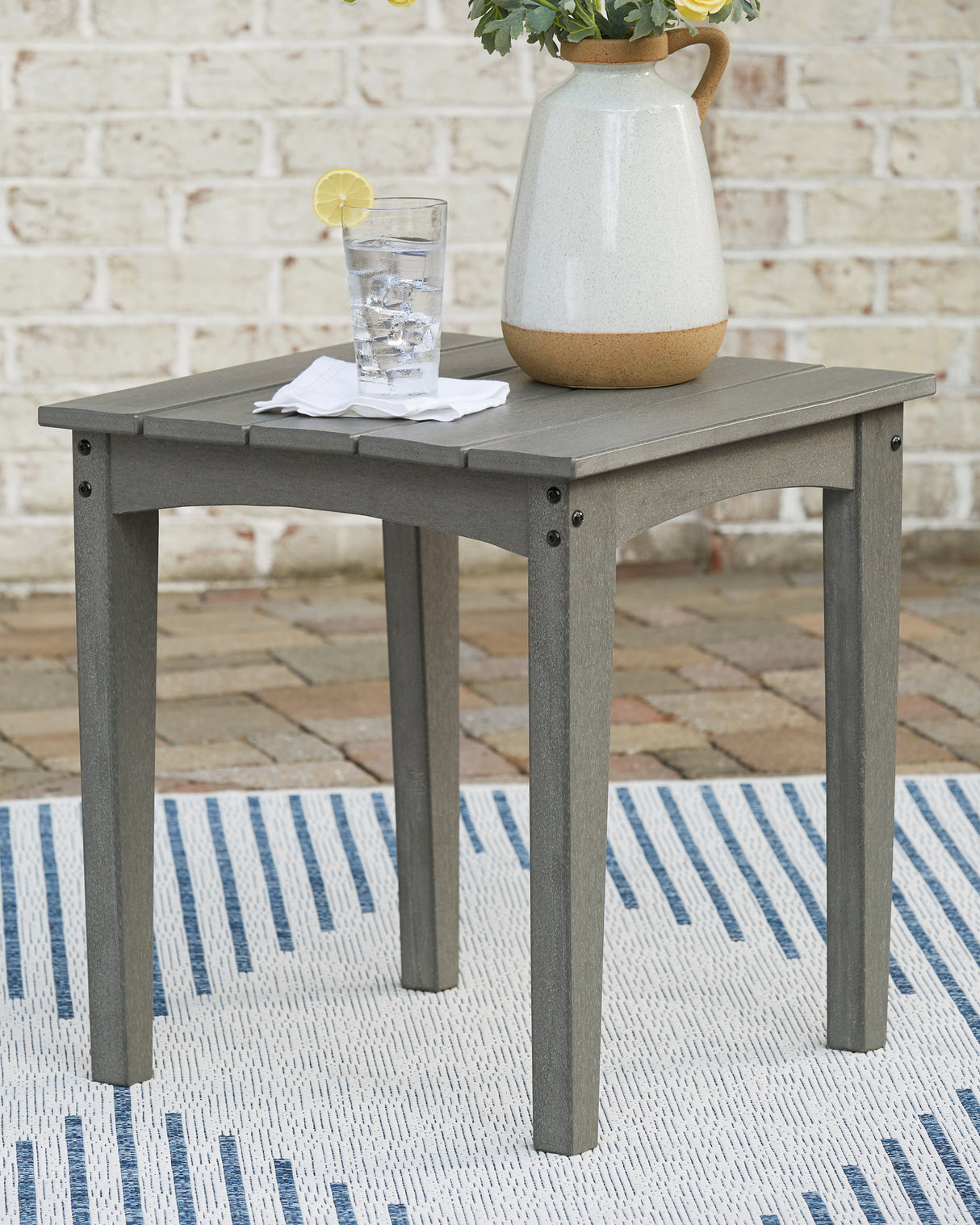 Furniture City Houma - Ashley Furniture - Visola Outdoor End Table - Square End Table - P802-702