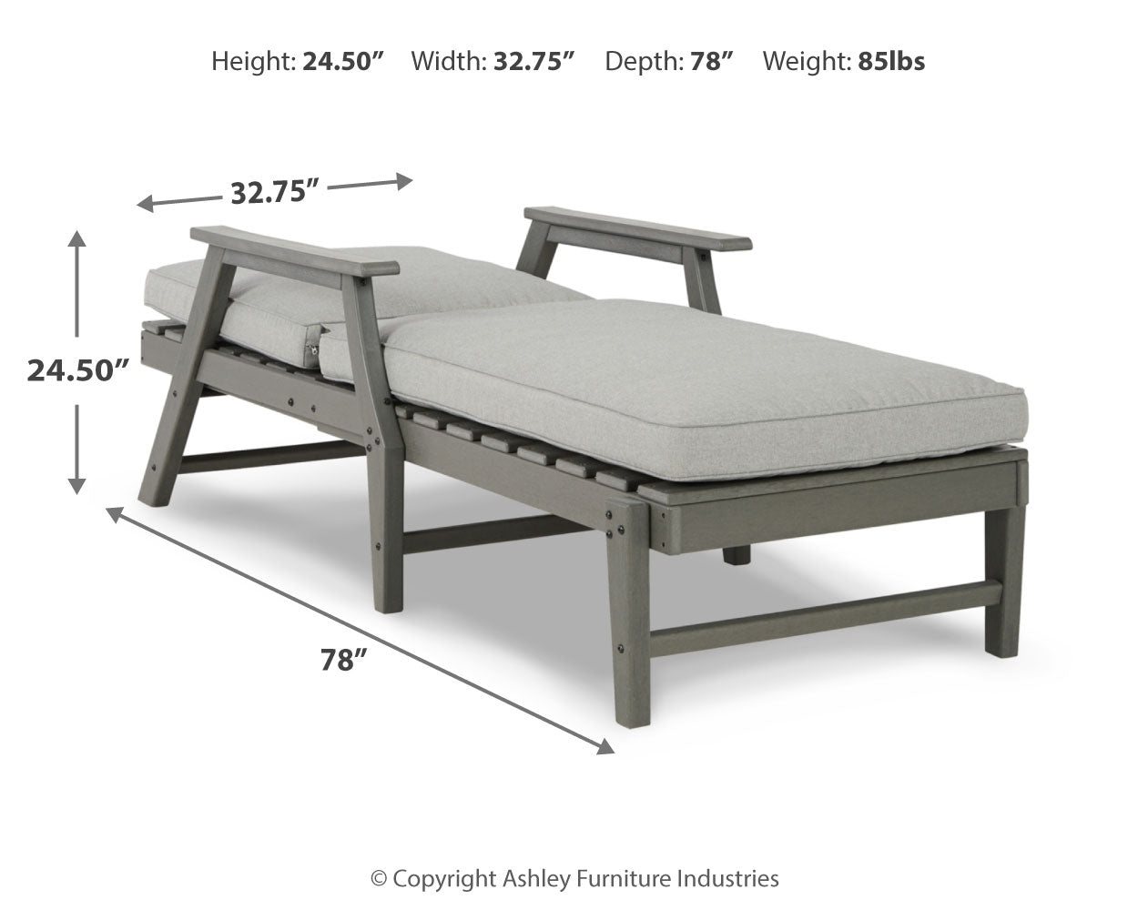Visola Chaise Lounge with Cushion