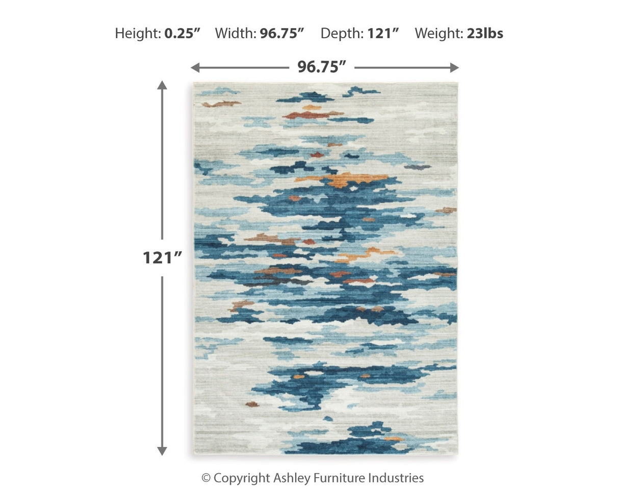 Vinlett 8' x 10' Washable Rug