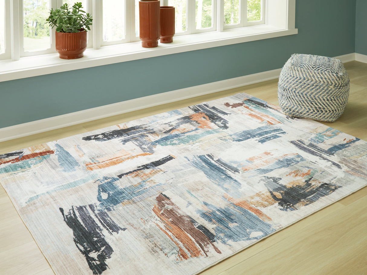 Furniture City Houma - Ashley Furniture - Hessland 8' x 10' Washable Rug - 8' x 10' Washable Rug - R407051