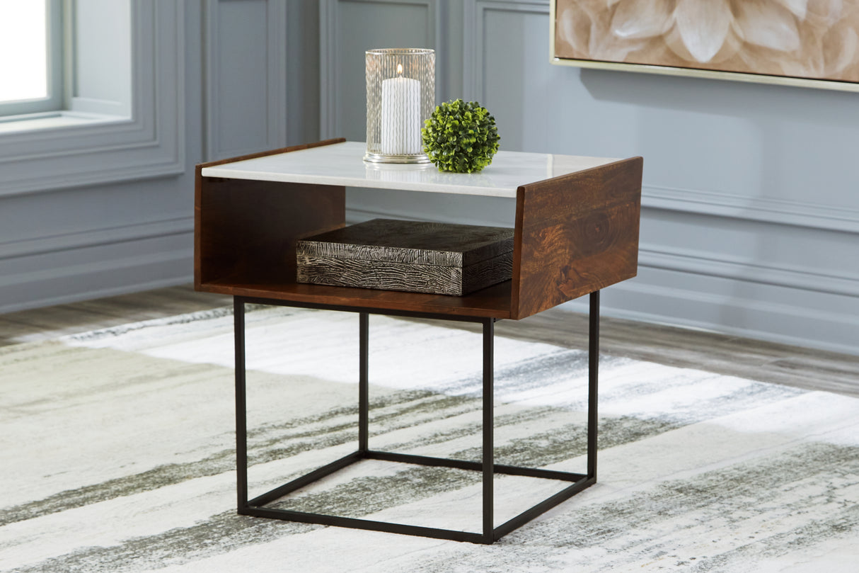 Furniture City Houma - Ashley Furniture - Rusitori End Table - Rectangular End Table - T169-3