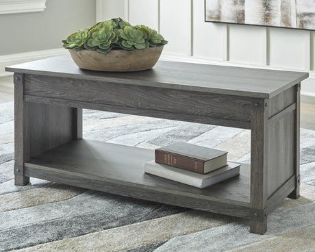 Furniture City Houma - Ashley Furniture - Freedan Lift-Top Coffee Table - Rect Lift Top Cocktail Table - T175-9
