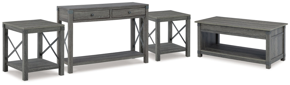 Furniture City Houma - Ashley Furniture - Freedan Lift-top Coffee Table, 2 End Tables and Console - Lift-top Coffee Table, 2 End Tables and Console - T175T2
