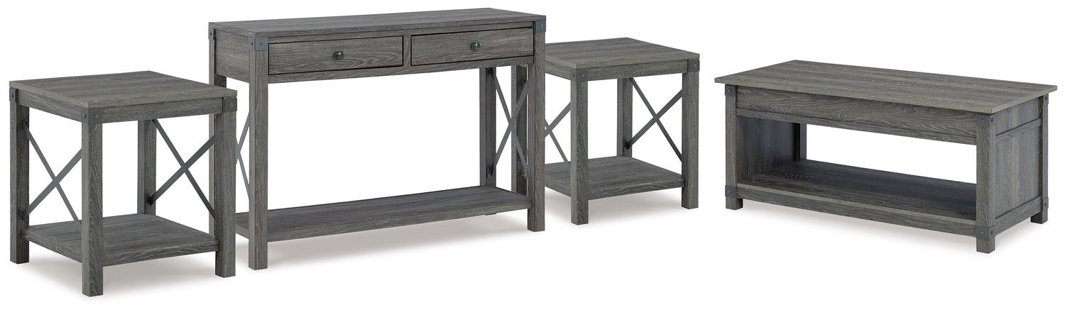 Furniture City Houma - Ashley Furniture - Freedan Lift-top Coffee Table, 2 End Tables and Console - Lift-top Coffee Table, 2 End Tables and Console - T175T2