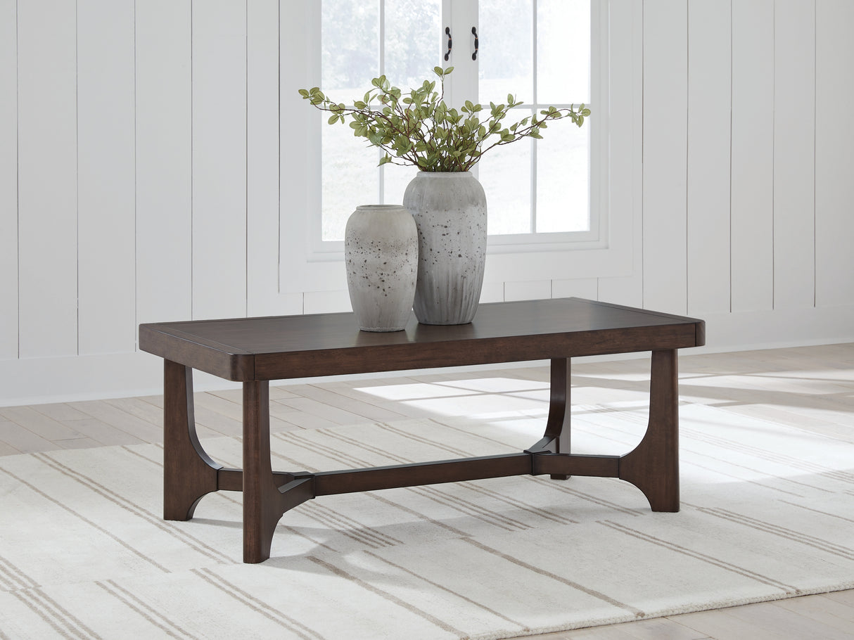 Furniture City Houma - Ashley Furniture - Korestone Coffee Table - Rectangular Cocktail Table / Dark Brown - T438-1