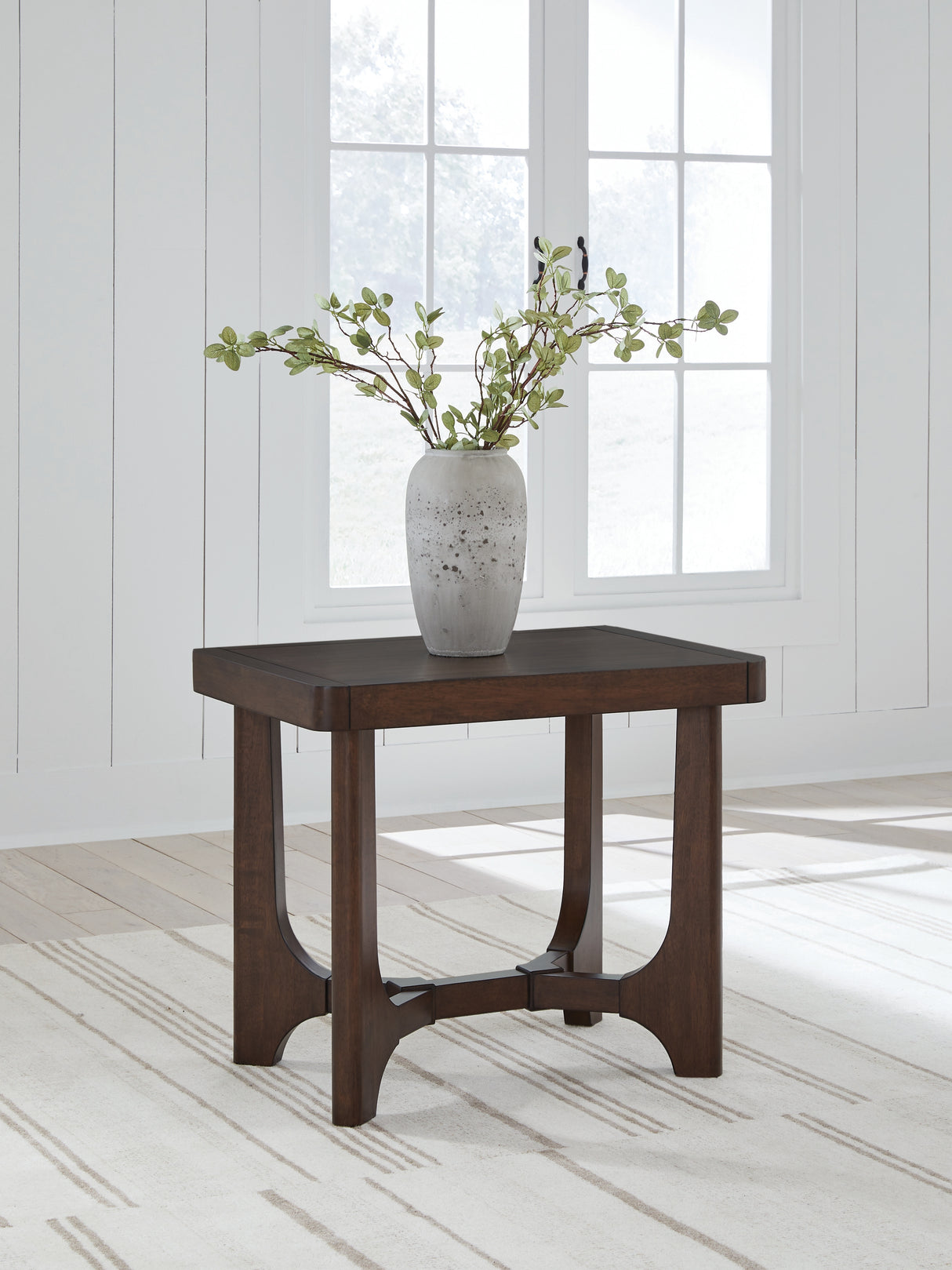 Furniture City Houma - Ashley Furniture - Korestone End Table - Rectangular End Table / Dark Brown - T438-3