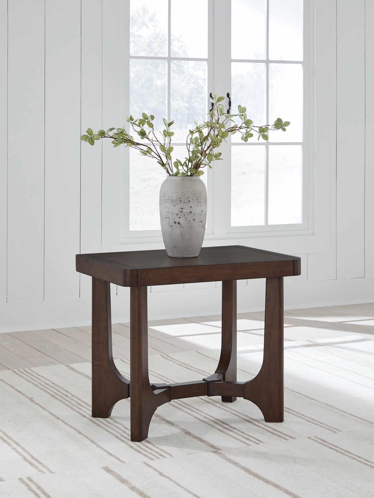 Furniture City Houma - Ashley Furniture - Korestone End Table - Rectangular End Table / Dark Brown - T438-3
