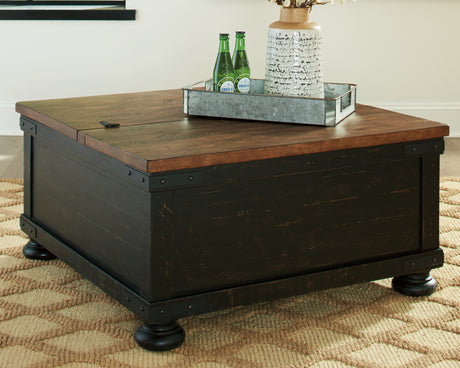 Furniture City Houma - Ashley Furniture - Valebeck Coffee Table with Lift Top - Lift Top Cocktail Table - T468-00