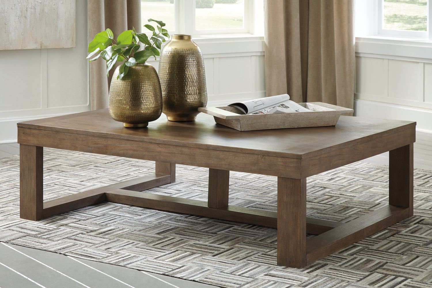 Furniture City Houma - Ashley Furniture - Cariton Coffee Table - Rectangular Cocktail Table - T471-1