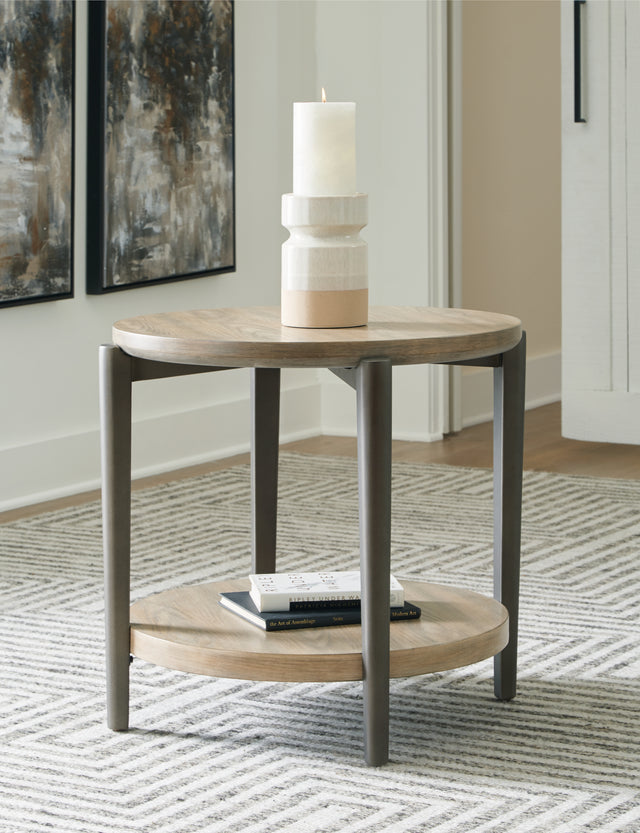 Furniture City Houma - Ashley Furniture - Dyonton End Table - Round End Table - T574-6