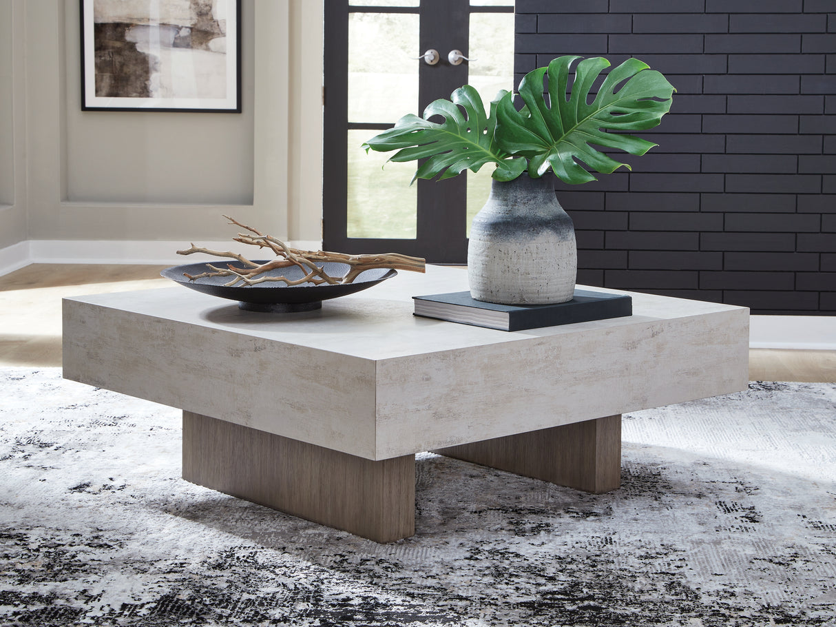 Furniture City Houma - Ashley Furniture - Jorlaina Coffee Table - Square Cocktail Table / Light Grayish Brown - T622-8