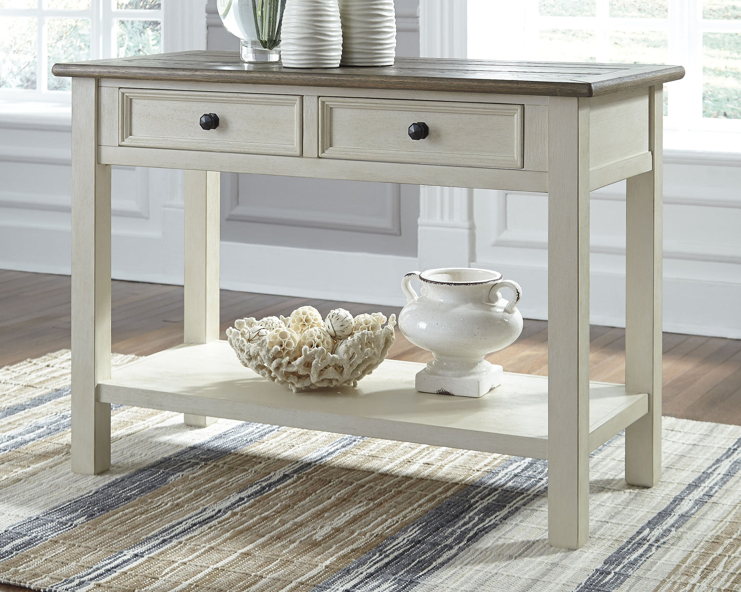 Furniture City Houma - Ashley Furniture - Bolanburg Sofa/Console Table - Sofa Table - T637-4