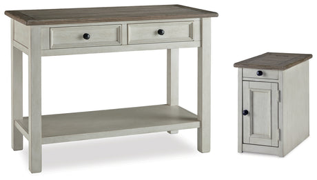 Furniture City Houma - Ashley Furniture - Bolanburg Sofa Table and Chair Side End Table - Sofa Table and Chair Side End Table - T637T7