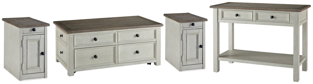 Furniture City Houma - Ashley Furniture - Bolanburg Coffee Table and 2 Chairside End Tables with Console - Coffee Table and 2 Chairside End Tables with Console - T637T4
